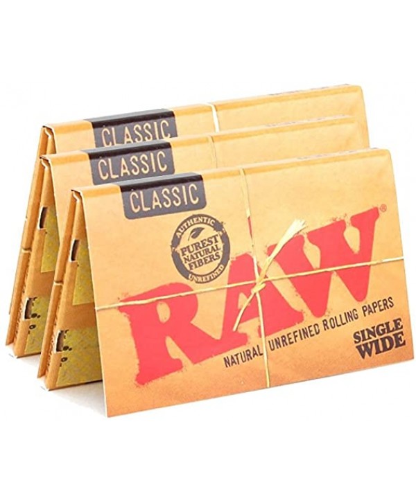 RAW Classic Single Wide Rolling Papers (100 sheets per pack)