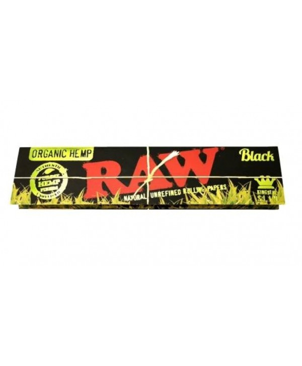 RAW Black Organic Hemp King Size Slim Rolling Paper