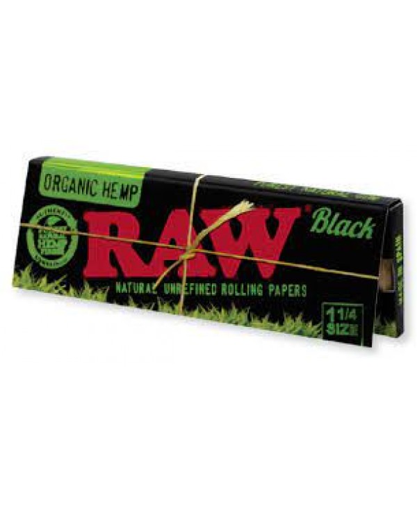 RAW Black Organic Hemp 1 1/4 Rolling Paper