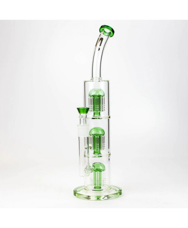 Infyniti Glass 16" Triple Tree Arms Percolator Glass Bong