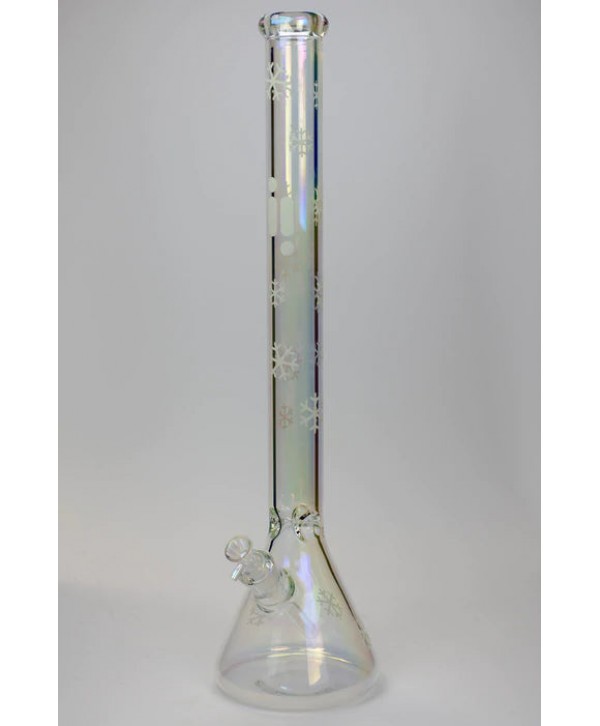 Infyniti Glass 24" Snowflake 7 mm metallic glass water bong