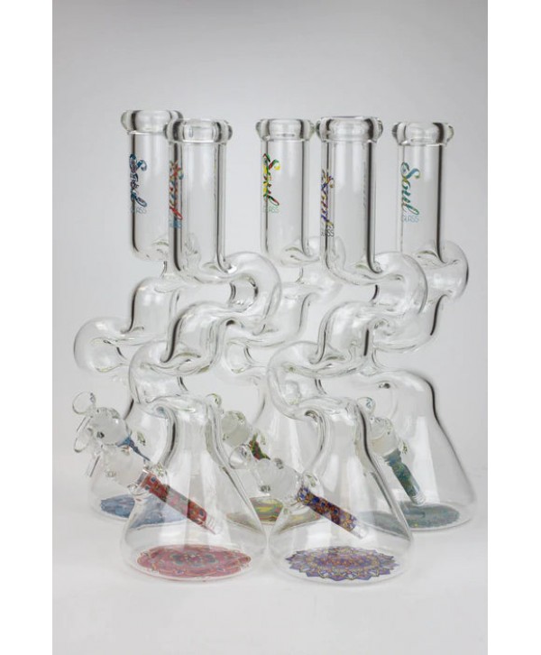 Soul Glass 16.5" 7mm Kink Zong glass water bong