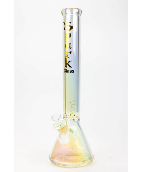 SPARK 17.5" 9 mm Electroplated Glass Beaker Bong