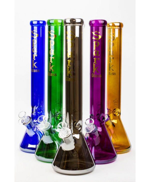 SPARK 17.5" 9 mm Electroplated Glass Beaker Bong