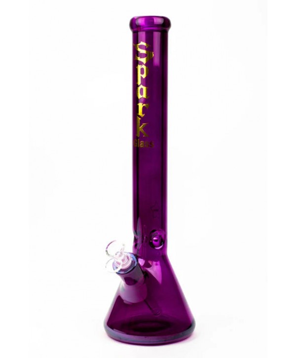 SPARK 17.5" 9 mm Electroplated Glass Beaker Bong