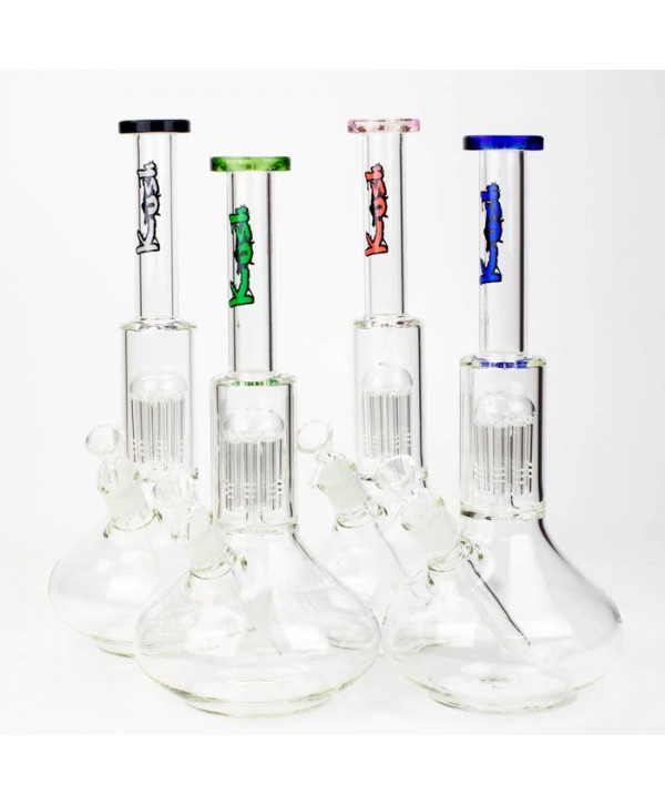 Kush 13" 8 Tree-Arm Round Base Glass Bong