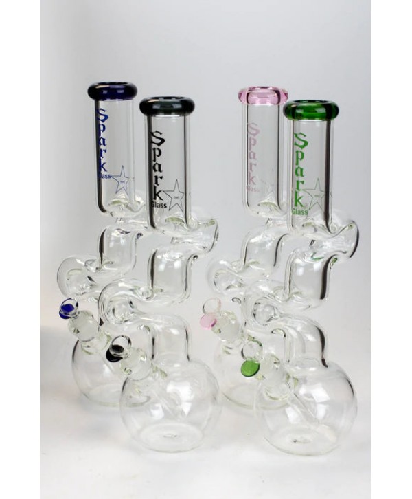 Spark 16" 7mm Kink Zong Glass Bong