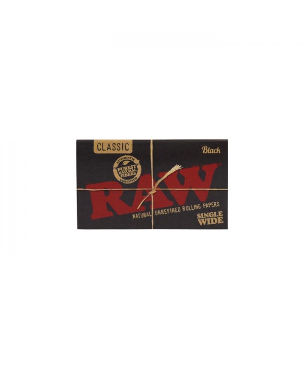 RAW Black Single Wide Rolling Papers