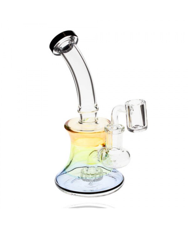 Plain Jane Glass - 6" Rainbow Rig w/ Matrix Perc