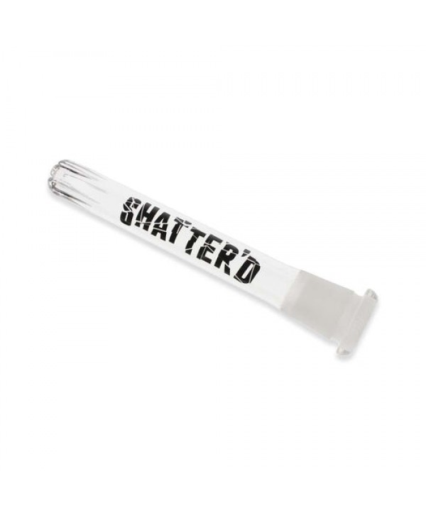 Shatter'd Glassworks - 4" Vertical Slit Diffused Downstem - Closed End for Dabs