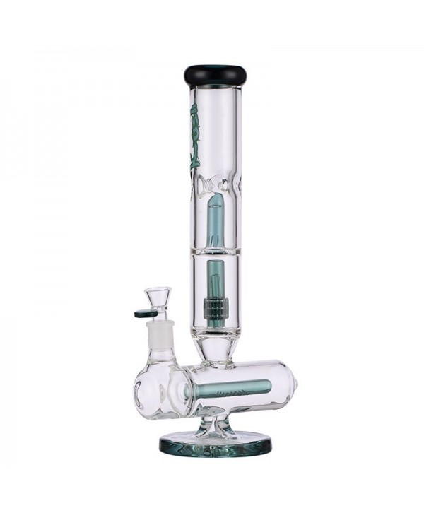 Kush 14″ Inline Diffuser Splash Guard Glass Bong with Bowl