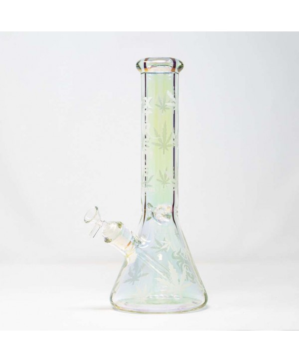 Xtreme 14" Electroplated Bong with Leaf Design