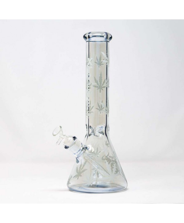 Xtreme 14" Electroplated Bong with Leaf Design