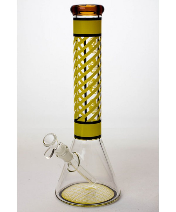 Infyniti Glass Stripe 14" 7mm Glass Beaker Bong