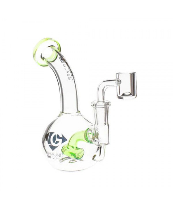 Diamond Glass 6" Bubble Rig