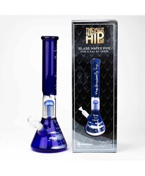 THE TRAGICALLY HIP 15.5" Blue Glass Water Bong
