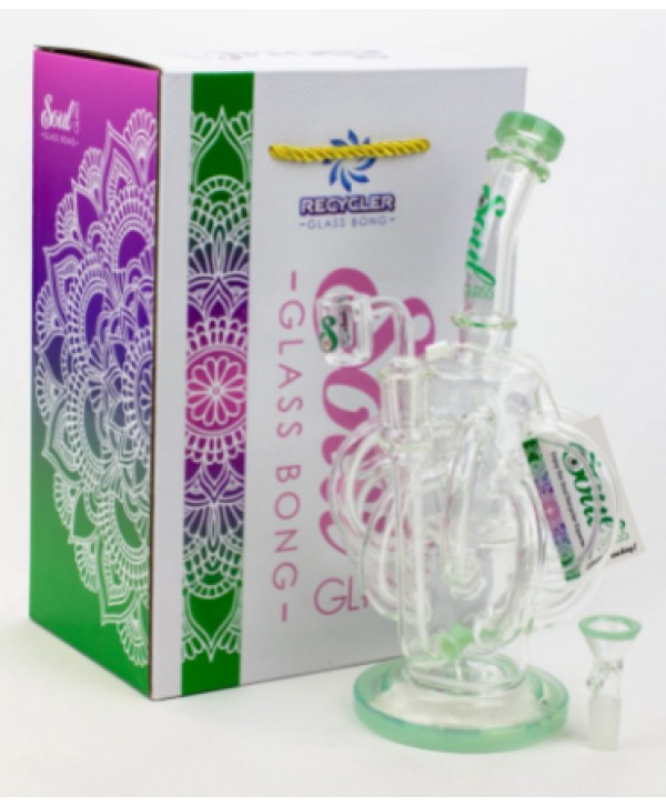 Soul Glass Recycler 10″ Bong / Dab Rig with 4mm Quartz Banger