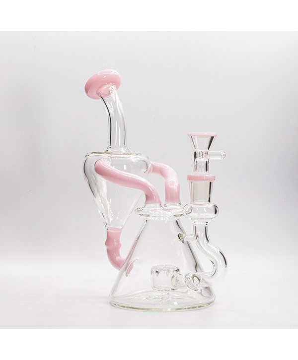 Soul Glass Recycler 8″ Bong / Dab Rig with 4mm Quartz Banger