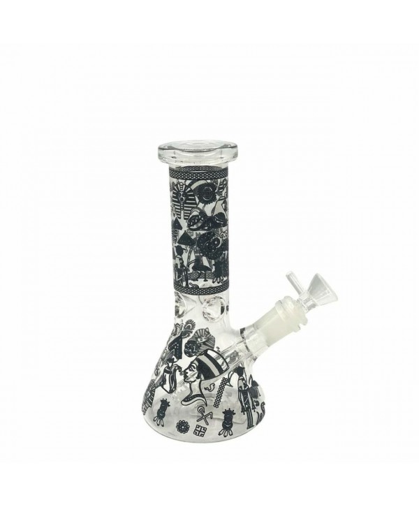 Glow In The Dark 8" 5mm Egyptian Print Bong