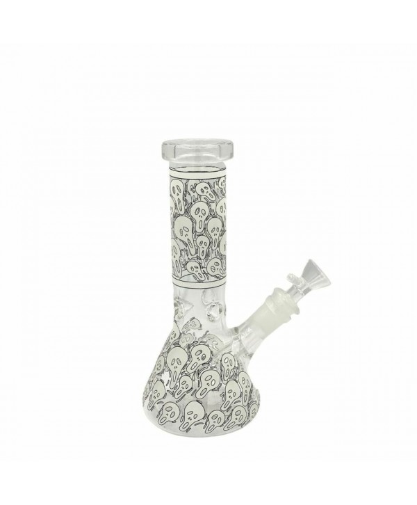 Glow In The Dark 8" 5mm Egyptian Print Bong