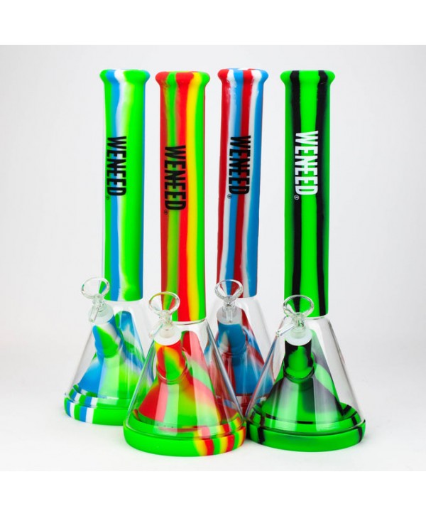 WENEED® - 14" Silicone Beaker Water Pipe