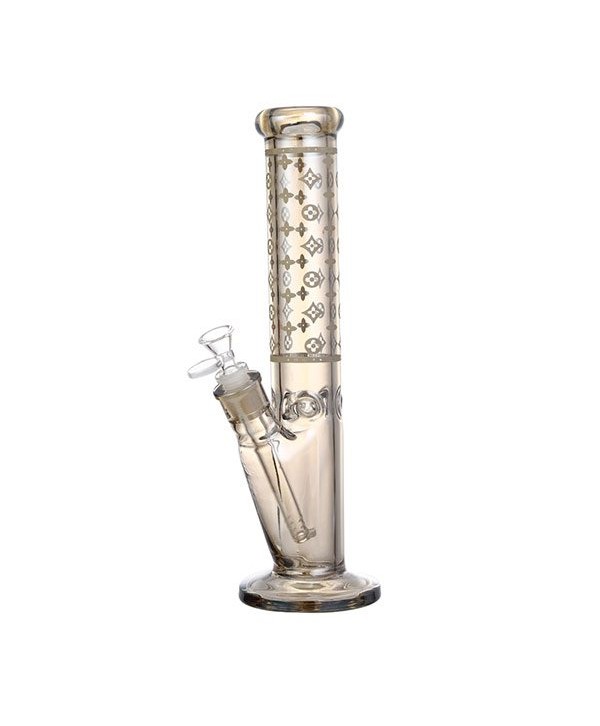 Luxury Logo 14″ 7mm Electroplated Glass Bong