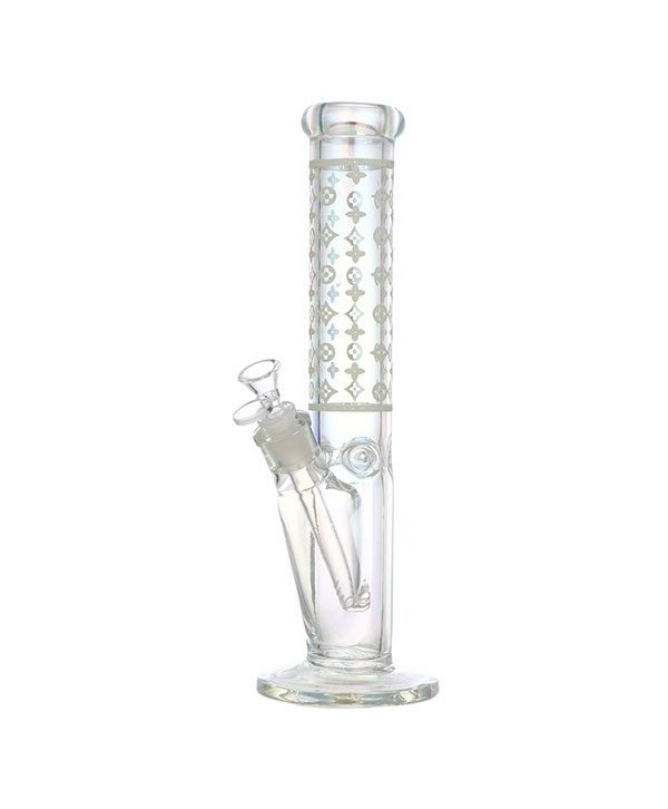 Luxury Logo 14″ 7mm Electroplated Glass Bong