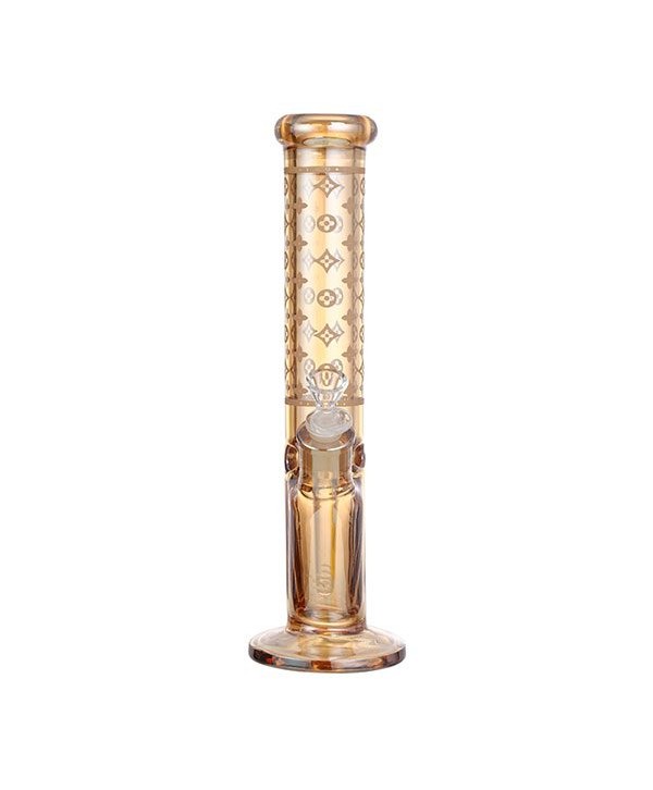 Luxury Logo 14″ 7mm Electroplated Glass Bong