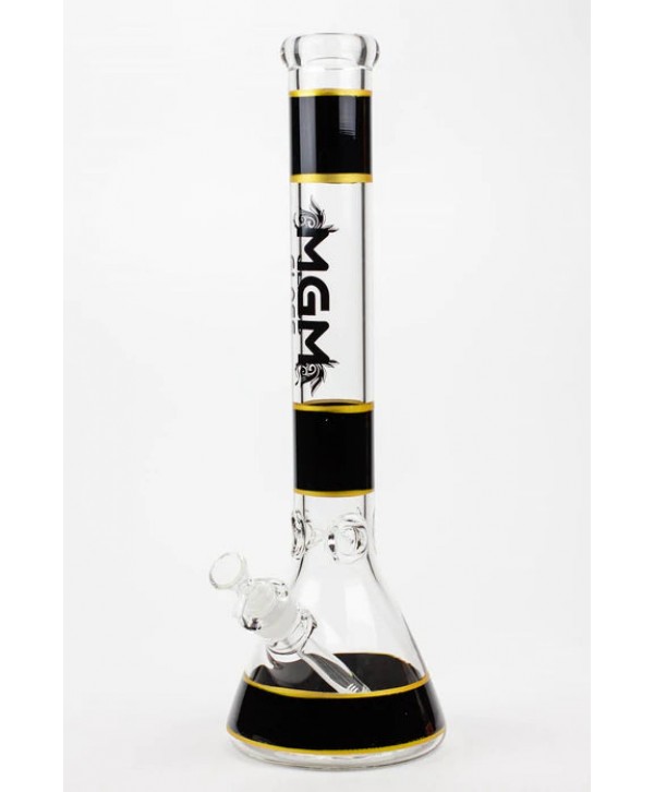 MGM 18"  Glass 7mm Beaker Glass Water Bong