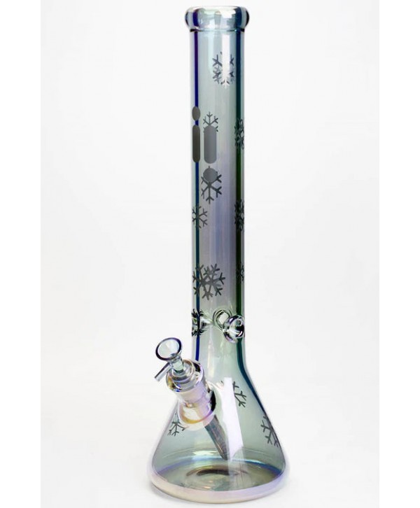 Infyniti 18" Snowflake 7mm Metallic Glass Water Bong