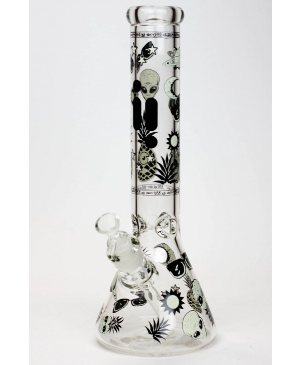 Infyniti 14" Pineapple Glow In The Dark 7 mm Glass Bong