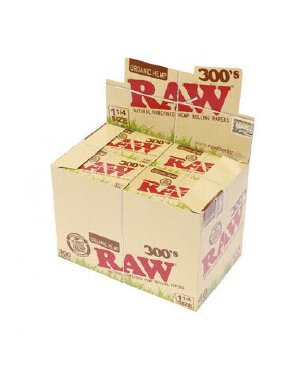 Raw Organic Hemp 300s 1 1/4 Rolling Papers