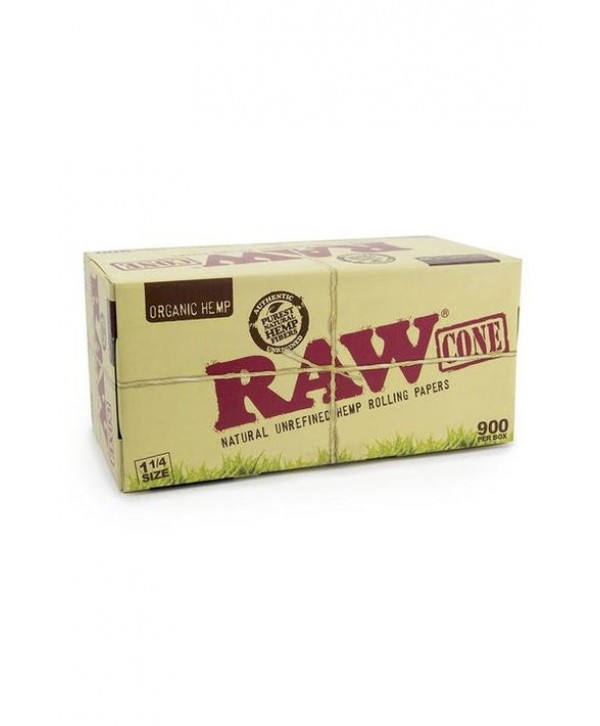 RAW Organic Pre Rolled Cones Bulk 900 1 1/4