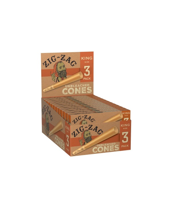 Zig-Zag | Unbleached Cones King Size 3 Per Pack