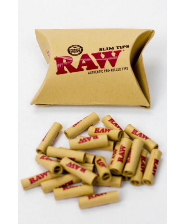 RAW Slim Paper Pre-Rolled Unbleached Filter Tips