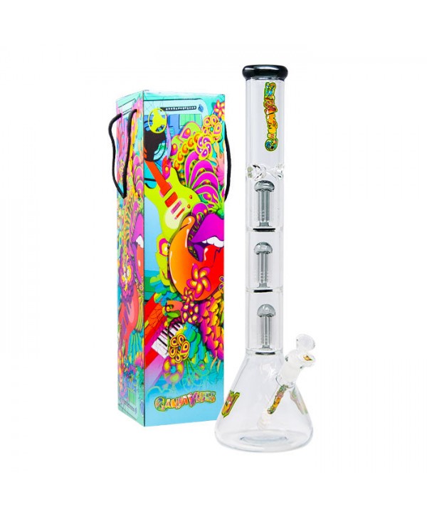 GanjaVibes 20" Triple Tree Percolator Glass Bong