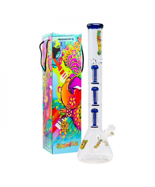 GanjaVibes 20" Triple Tree Percolator Glass Bong