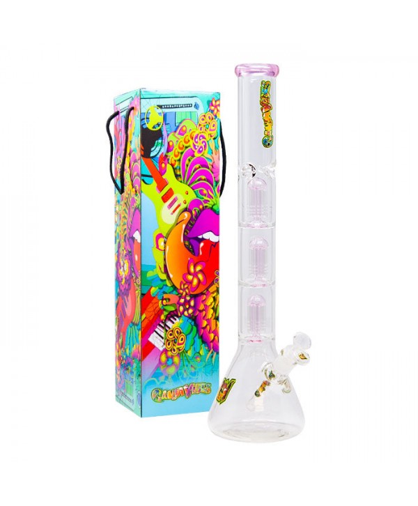 GanjaVibes 20" Triple Tree Percolator Glass Bong