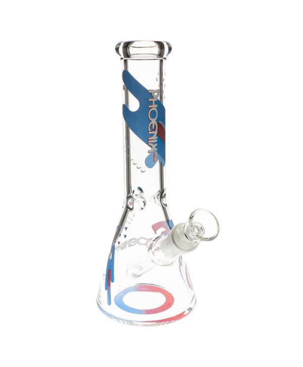 Phoenix Glass 10" Decaled Beaker Bong