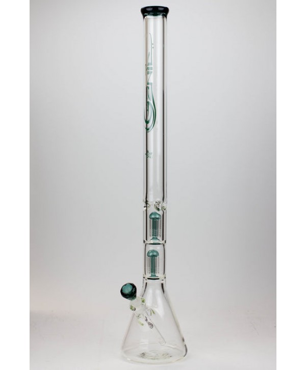 Genie 30" 9mm Dual Tree Arms Beaker Glass Water Bong