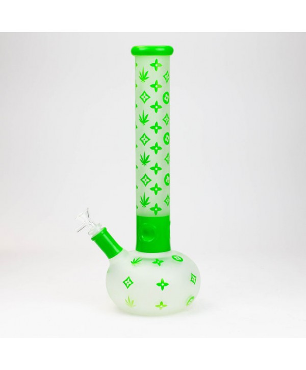 LX Pattern 15.5" 7mm Frosted Glass Bong