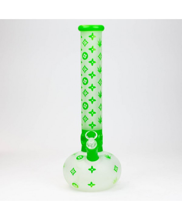 LX Pattern 15.5" 7mm Frosted Glass Bong