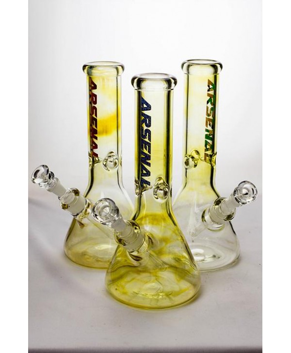 Arsenal 12" 7mm Classic Beaker Fumed Glass Bong