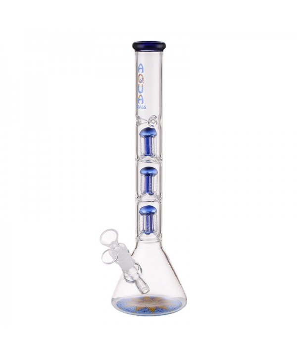 AQUA 15″ Glass Beaker Bong with 5 Arm Percolator And Ice Catcher