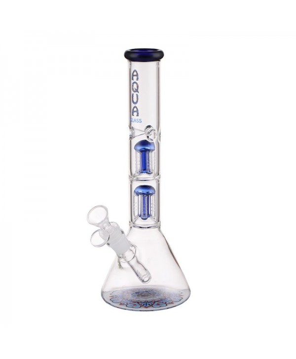 AQUA 12″ Glass Beaker Bong with 5 Arm Percolator And Ice Catcher