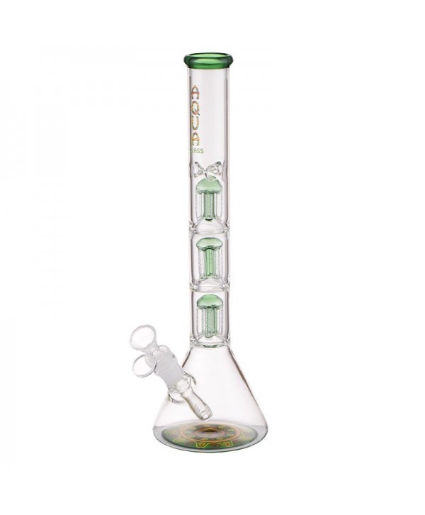 AQUA 15″ Glass Beaker Bong with 5 Arm Percolator And Ice Catcher