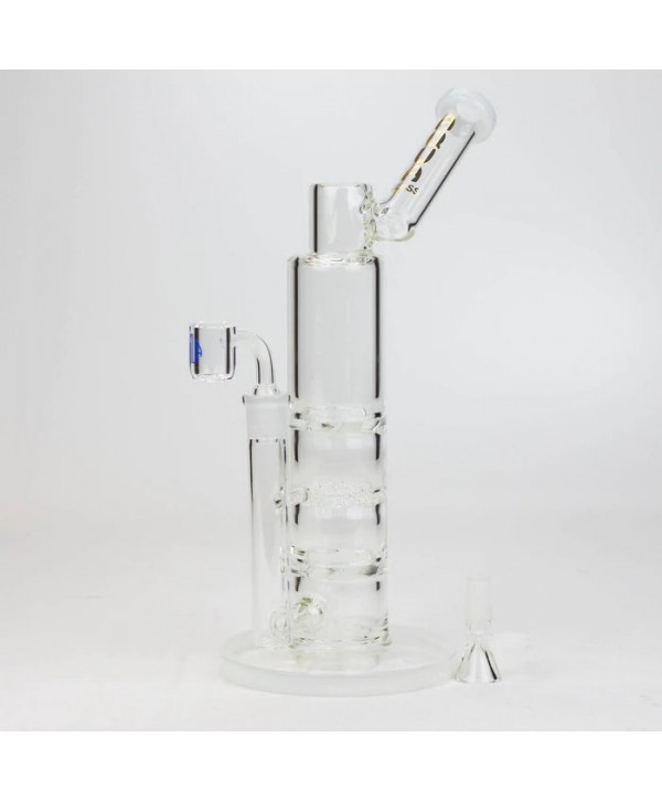 AQUA 12.5" 2-in-1 Double Tornado Percolator With Matrix Diffuser Glass Water Bong