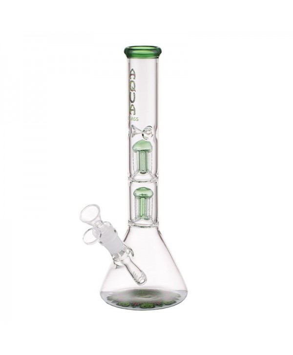 AQUA 12″ Glass Beaker Bong with 5 Arm Percolator And Ice Catcher