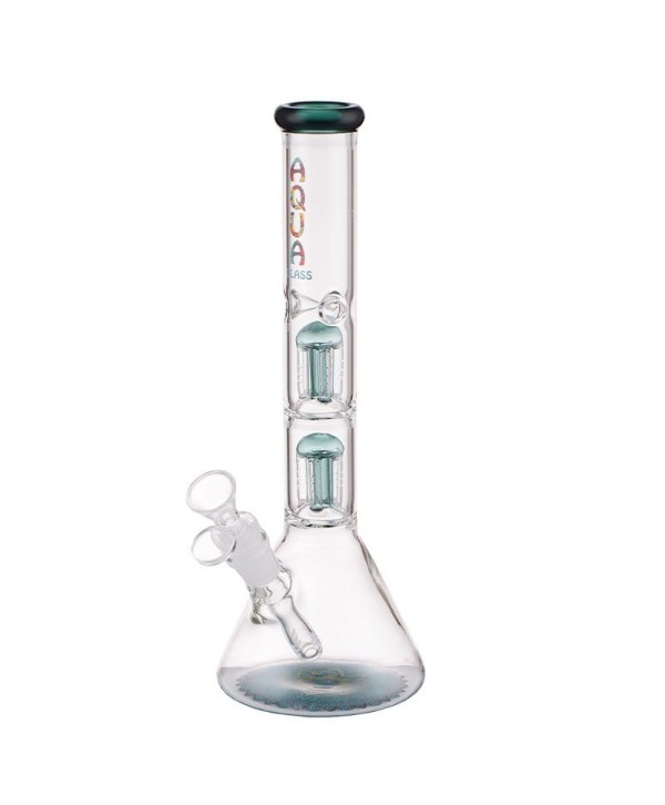 AQUA 12″ Glass Beaker Bong with 5 Arm Percolator And Ice Catcher