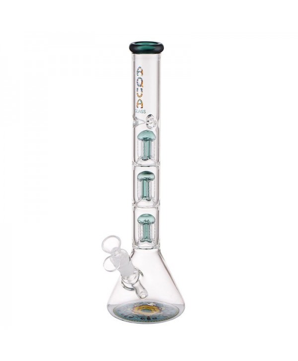 AQUA 15″ Glass Beaker Bong with 5 Arm Percolator And Ice Catcher